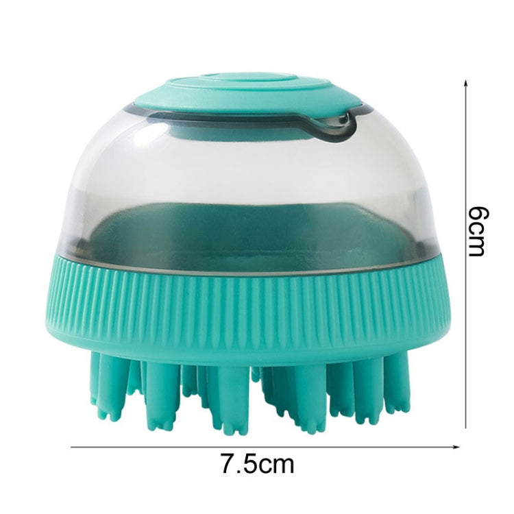 Capsula per prodotti per la pulizia degli animali domestici, ricaricabile, tipo gel doccia, per gatti, cani, bagno, spazzola per massaggi