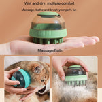 Capsula per prodotti per la pulizia degli animali domestici, ricaricabile, tipo gel doccia, per gatti, cani, bagno, spazzola per massaggi