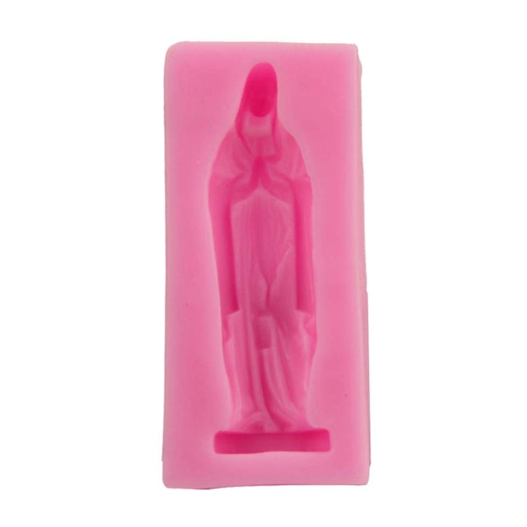 Stampi per dolci in silicone fondente Vergine Maria Stampo per argilla al cioccolato fai-da-te Strumento per pasticceria