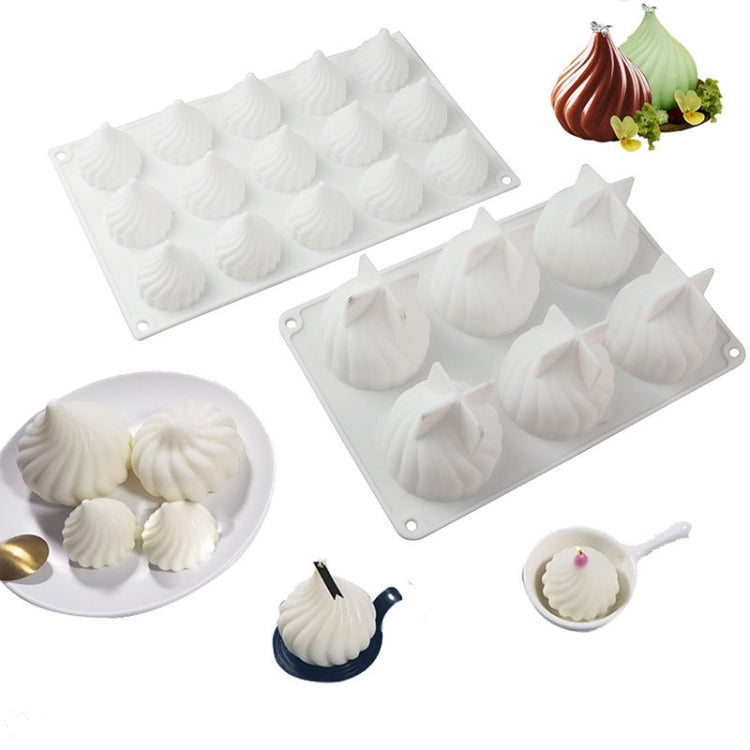 Stampo per torta con mousse a spirale, stampo in silicone a forma di cipolla per dessert francese, GT-105 Single, GT-106 6 Cavity, GT-9 15 Cavity