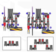 Per Dyson V7 V8 V10 V11 V12 V15 Staffa di estensione del rack di stoccaggio per aspirapolvere, Style 2
