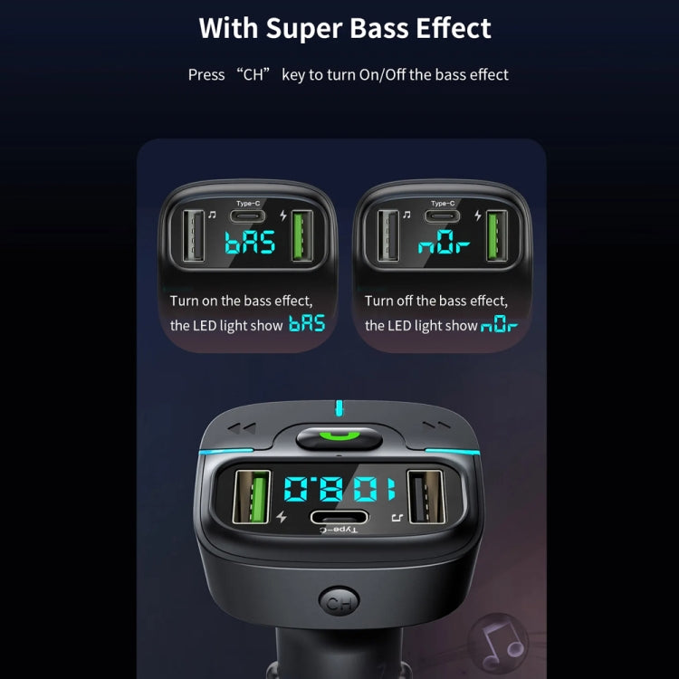 Caricatore per luce ambientale per lettore MP3 Bluetooth per auto, GZ03