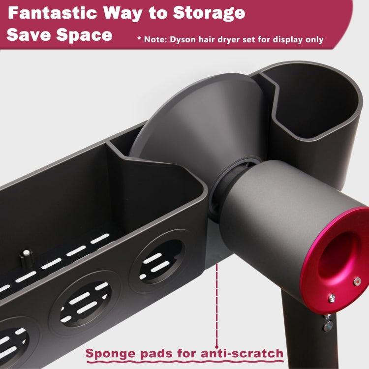Mensola portaoggetti bagno con staffa per Dyson HD08 e HD15