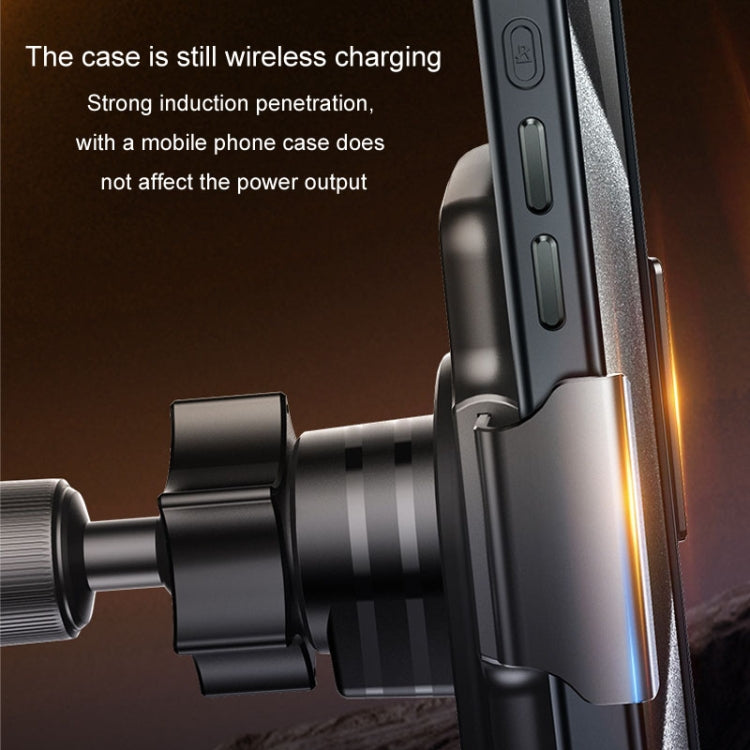 Caricabatterie wireless per auto Magsafe Staffa universale per telefono cellulare a induzione trasparente da 120 W a ricarica rapida, Wireless Charger Mobile Phone Bracket