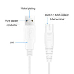 1,25 m per dispositivo di ricarica per rasoio/acqua USB TTo cavo di ricarica a 8 cifre