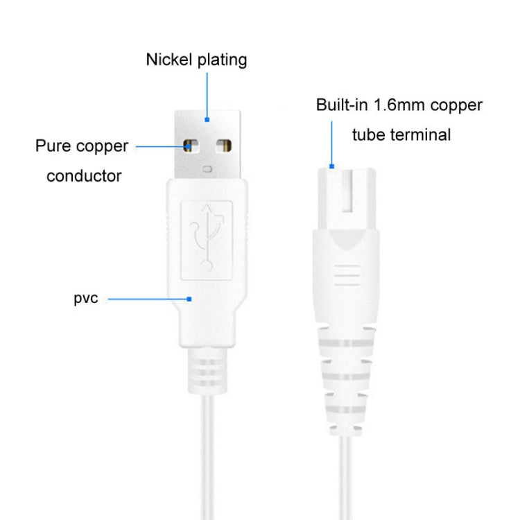 1,25 m per dispositivo di ricarica per rasoio/acqua USB TTo cavo di ricarica a 8 cifre
