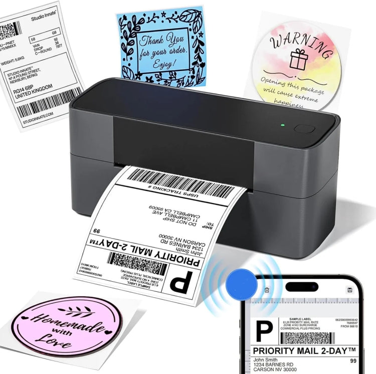 Phomemo PM245-BT Stampante per etichette di spedizione Bluetooth Supporto Etichette Larghezza 1- 4,6 pollici, EU Plug, US Plug, UK Plug