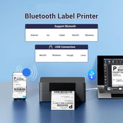Phomemo PM245-BT Stampante per etichette di spedizione Bluetooth Supporto Etichette Larghezza 1- 4,6 pollici, EU Plug, US Plug, UK Plug