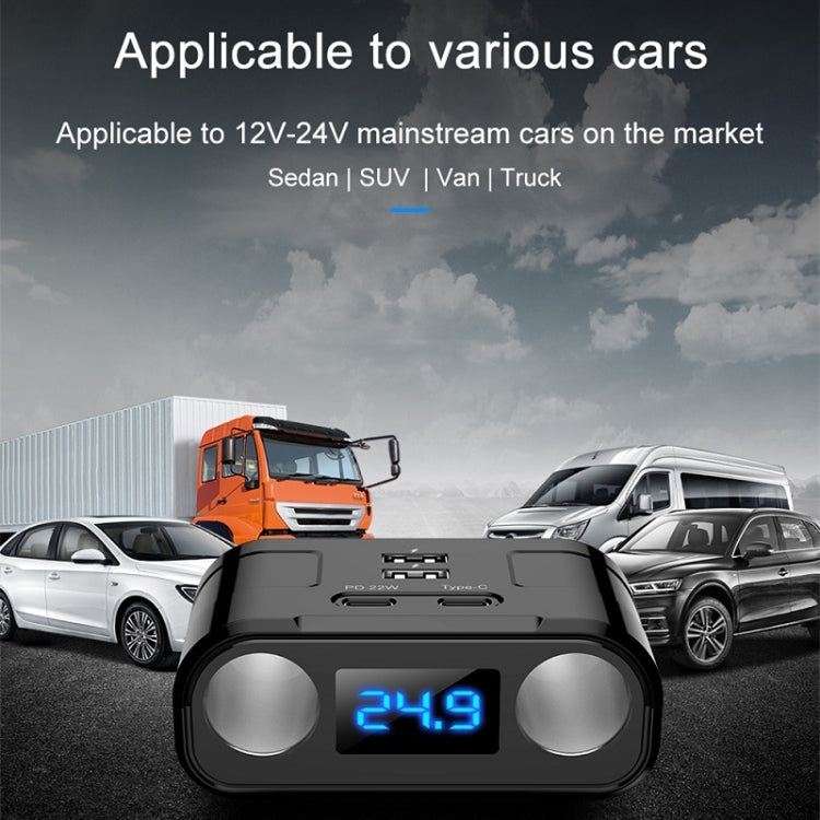 Porta di espansione dell'adattatore multifunzionale da uno a quattro caricatori per auto, C2