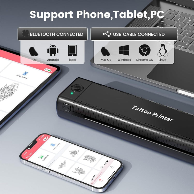 Phomemo TP81 Stampante termica wireless per stencil tatuaggi