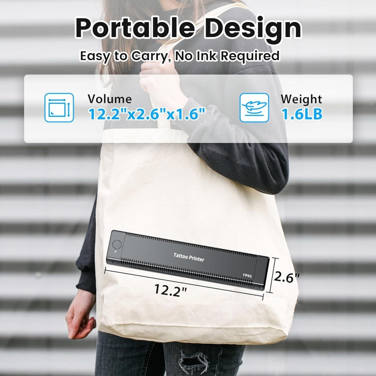 Phomemo TP81 Stampante termica wireless per stencil tatuaggi