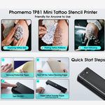 Phomemo TP81 Stampante termica wireless per stencil tatuaggi