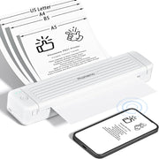 Phomemo P831 Stampante a trasferimento termico portatile Bluetooth Supporta la stampa su carta comune A4 / Lettera / A5 / B5, Black, Pink, Blue, White, Green