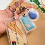 Portachiavi con protezione per carte di prossimità, porta carte per ascensore con controllo accessi, con anello di trazione, Water Drop Black, Water Drop Pink, Water Drop White, Small Square Black, Small Square Pink, Small Square White, Large Black    ...