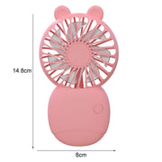 Mini ventilatore silenzioso ricaricabile con supporto portatile tascabile estivo per cartoni animati