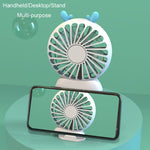 Mini ventilatore portatile ricaricabile silenzioso 3 velocità
