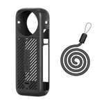 Custodia protettiva in silicone per Insta360 X4 con copertura obi