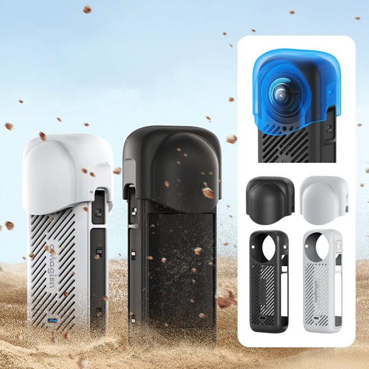 Custodia protettiva in silicone per Insta360 X4 con copertura obi