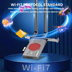 Scheda di rete COMFAST BE200MAX 8774Mbps WiFi7 Ricevitore WiFi PCIE Tri-Band Bluetooth 5.4, BE200MAX