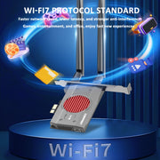 Scheda di rete COMFAST BE200MAX 8774Mbps WiFi7 Ricevitore WiFi PCIE Tri-Band Bluetooth 5.4, BE200MAX
