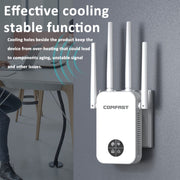 COMFAST 762AC 1200Mbps Ripetitore di segnale WiFi Dual Band WiFi con schermo OLED, CF-WR762AC