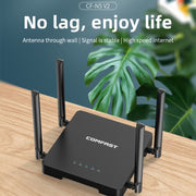 Router wireless dual band COMFAST CF-N5 V2 1200Mbps WiFi6 con porta Gigabit Ethernet, antenna 4x5dBi, CF-N5 V2 US Plug, CF-N5 V2 EU Plug