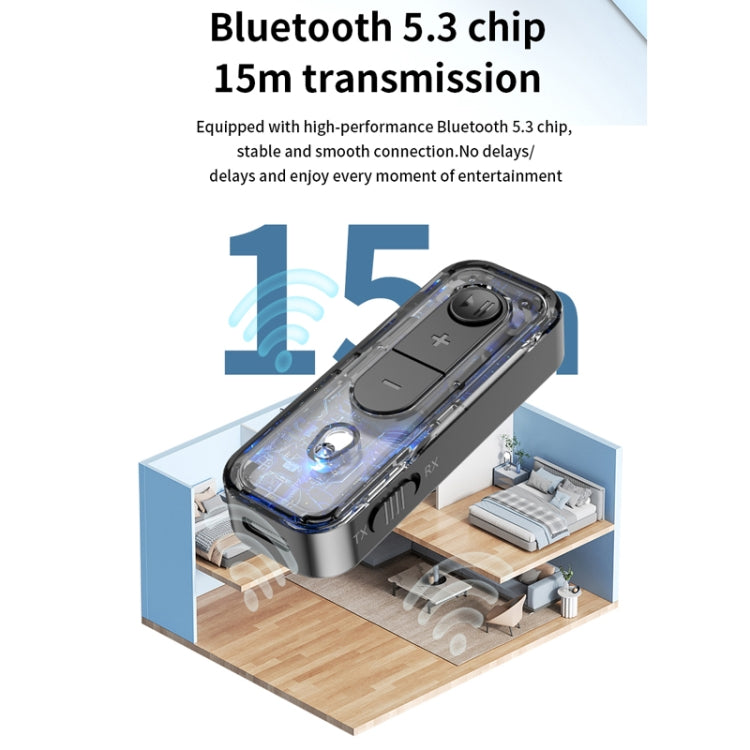Adattatore audio USB per trasmettitore ricevitore Bluetooth 5.3 AUX 2 in 1, C28