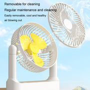 Ventilatore da tavolo portatile USB retrattile per la casa Ventilatore da soffitto per esterni di grande energia eolica, Plug-in Model, Charging Model