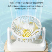 Ventilatore da tavolo portatile USB retrattile per la casa Ventilatore da soffitto per esterni di grande energia eolica, Plug-in Model, Charging Model