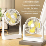 Ventilatore da tavolo portatile USB ricaricabile 5W