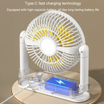 Ventilatore da tavolo portatile USB ricaricabile 5W