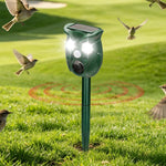 Repellente per animali da esterno a ultrasuoni, alimentato a energia solare e con frequenza regolabile su cinque livelli., 709