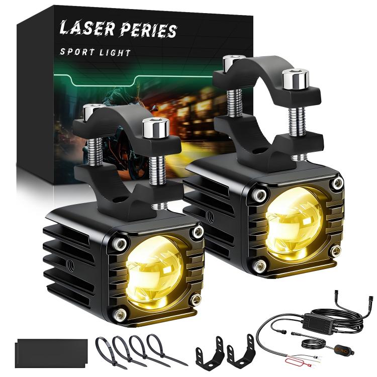 Faro integrato impermeabile 40W con interruttore cablato per moto