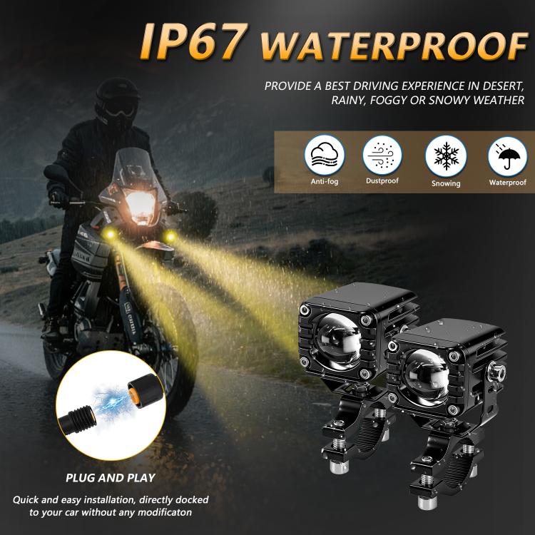 Faro integrato impermeabile 40W con interruttore cablato per moto