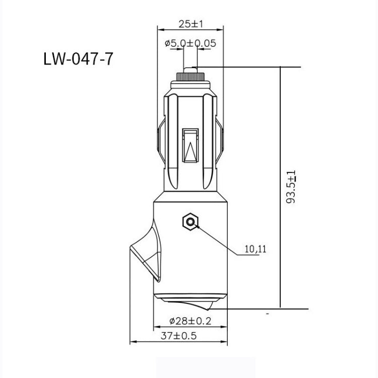 Indicatore LED per auto 15A con presa accendisigari interruttore, LW-047-7