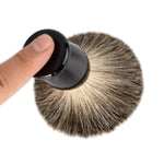 Set di pennelli per barba da uomo in schiuma manuale da 3 pezzi/set, Nylon Wool Black, Nylon Wool Silver, Badger Hair Silver, Badger Hair Black