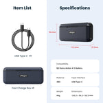 Caricabatterie rapido con custodia per DJI Action 4 e 3
