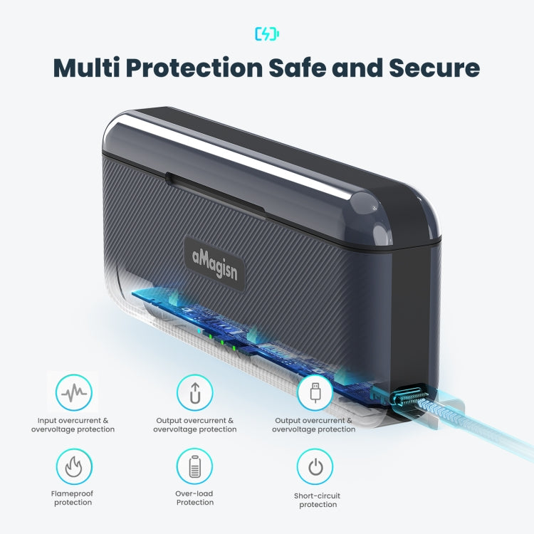 Caricabatterie rapido con custodia per DJI Action 4 e 3