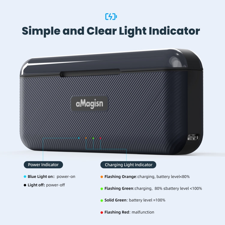 Caricabatterie rapido con custodia per DJI Action 4 e 3