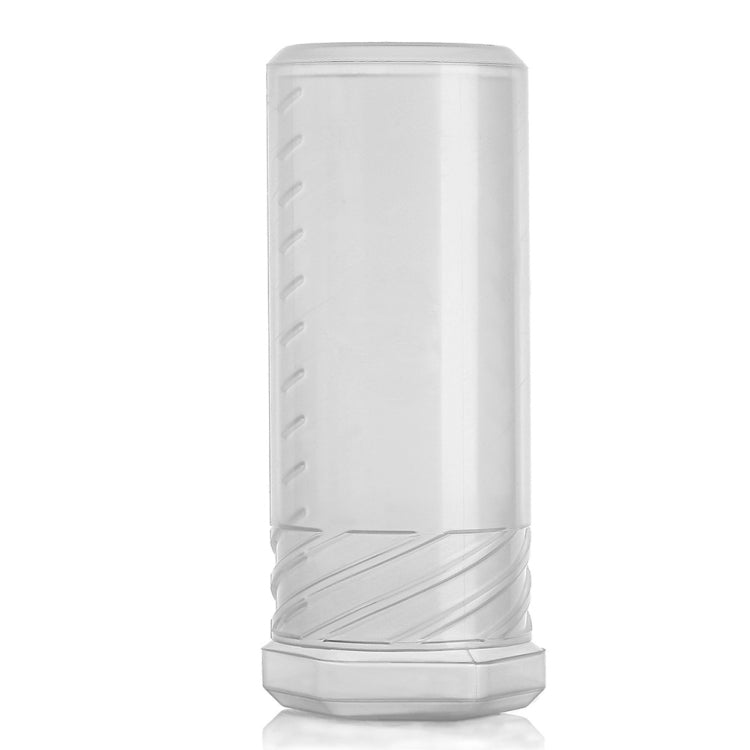 Tubo portaspazzole da barba in plastica trasparente