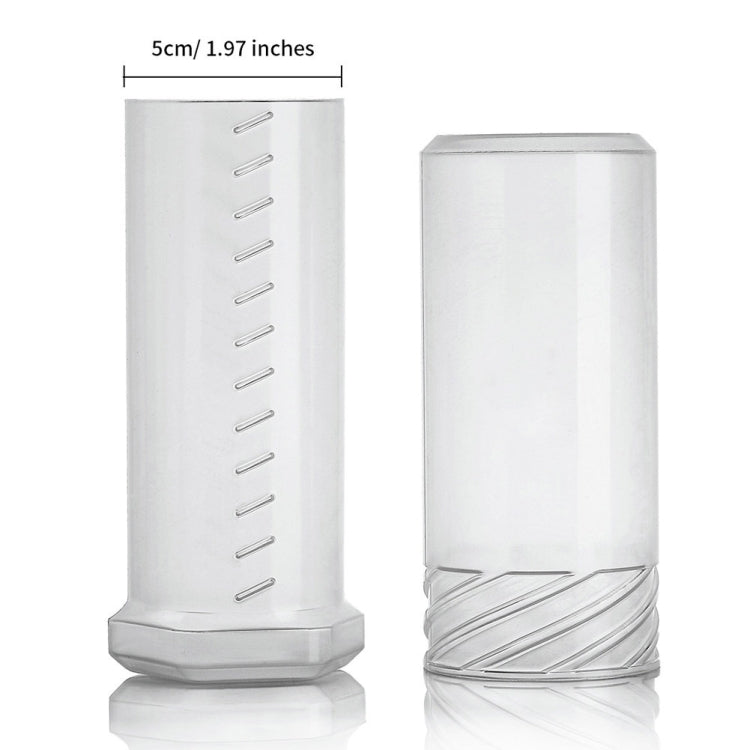 Tubo portaspazzole da barba in plastica trasparente