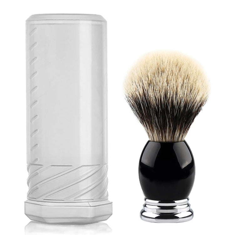Tubo portaspazzole da barba in plastica trasparente
