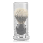 Tubo portaspazzole da barba in plastica trasparente