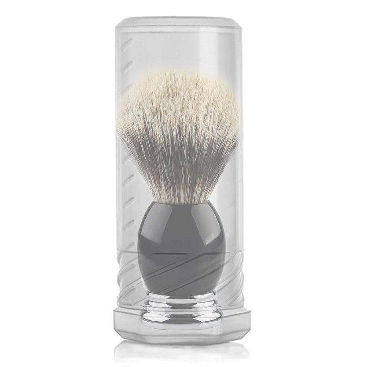 Tubo portaspazzole da barba in plastica trasparente