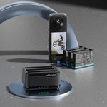 Caricabatterie triplo per batterie Insta360 X4