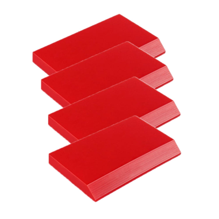 Raschietto in gomma morbida per pellicola per vetro per pulizia auto da 4 pezzi, Short Red, Long Red, Short  Orange, Long Orange