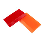 Raschietto in gomma morbida per pellicola per vetro per pulizia auto da 4 pezzi, Short Red, Long Red, Short  Orange, Long Orange