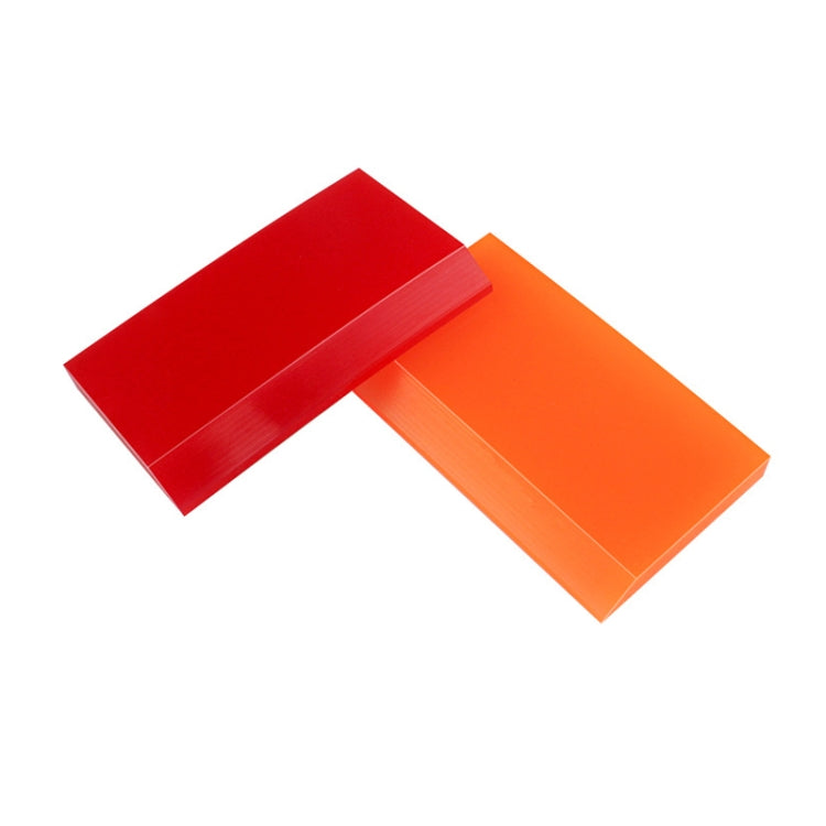 Raschietto in gomma morbida per pellicola per vetro per pulizia auto da 4 pezzi, Short Red, Long Red, Short  Orange, Long Orange