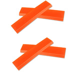 Raschietto in gomma morbida per pellicola per vetro per pulizia auto da 4 pezzi, Short Red, Long Red, Short  Orange, Long Orange