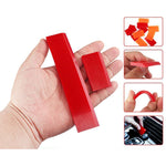 Raschietto in gomma morbida per pellicola per vetro per pulizia auto da 4 pezzi, Short Red, Long Red, Short  Orange, Long Orange